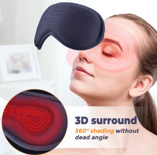 3D Electric Steam Eye Mask 3-level Heating 6-level Vibration Block Out Light Shading Blindfold Smart Timing Night Sleep Aids