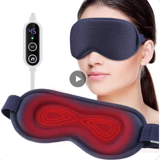 3D Electric Steam Eye Mask 3-level Heating 6-level Vibration Block Out Light Shading Blindfold Smart Timing Night Sleep Aids