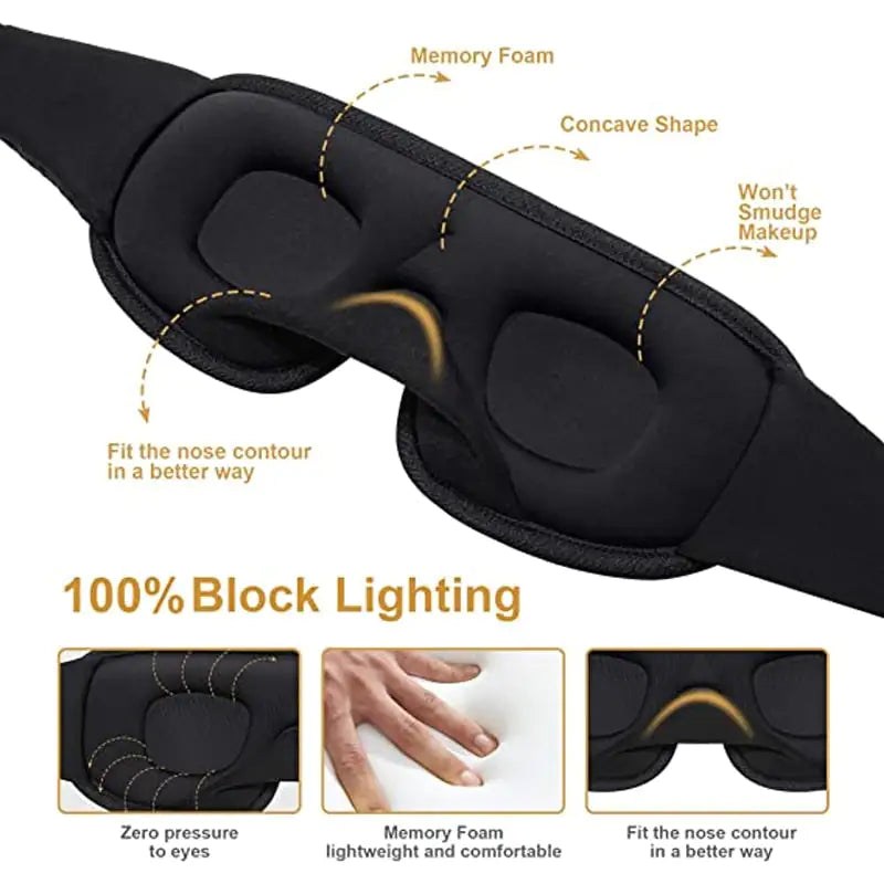 3D Sleeping Mask Block Out Light Sleep Mask